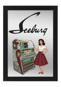 Seeburg V200 spiegel  22 x 32 cm