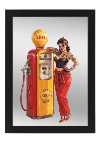 shell pomp spiegel  22 x 32 cm
