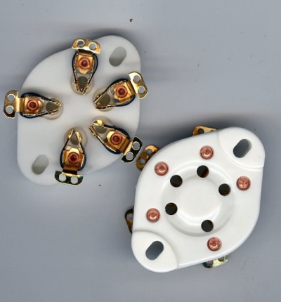 5 polige grote buisvoet keramisch verguld