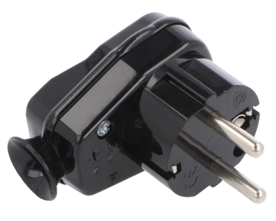 Stekker met schakelaar zwart