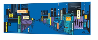 Seeburg (A)PFEA1 Diskothek unteren Farbdisplay Hintergrund.