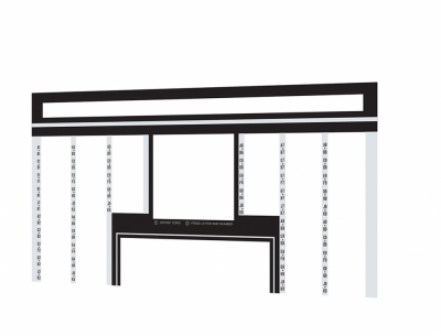 Rockola 434 concerto top flat glass  decal with title strip numbers.