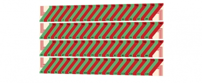 Rockola 1438, 1446, 1448, 1452, 1454 rot-grün aufkleber für rotierende drum.