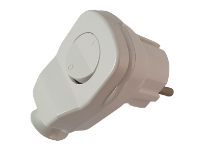 Stekker met schakelaar wit