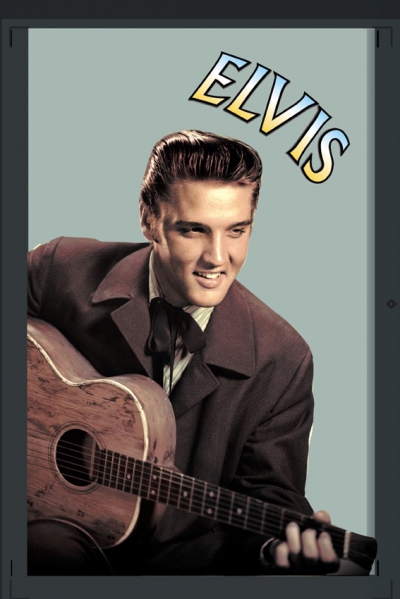 Elvis met gitaar spiegel  22 x 32 cm