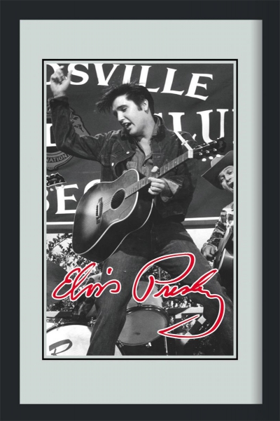 Elvis with guitar mirror 22 x 32 cm