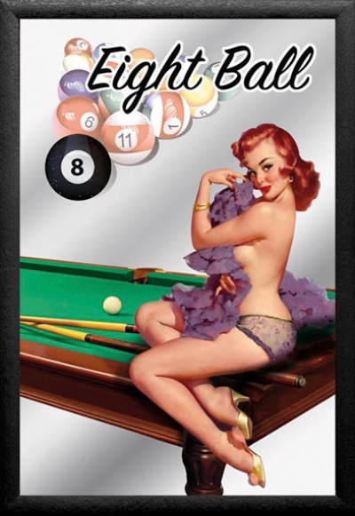 Eight Ball mirror  22 x 32 cm