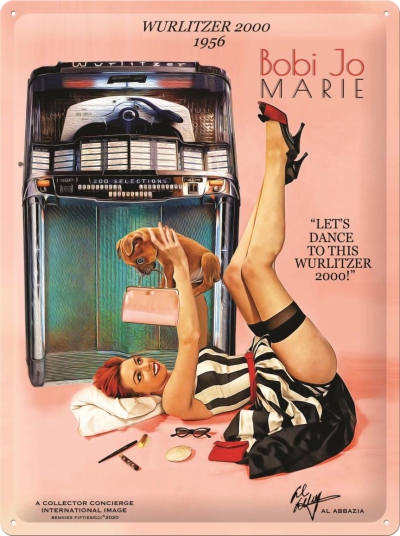 Wurlitzer 2000 - Bobi Jo Marie Tin Sign embossed 30 x 40 cm