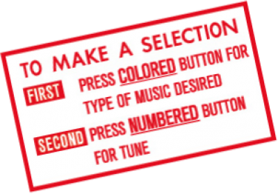 Rockola 1465 Instructie sticker