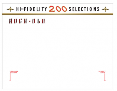 Rockola 1455 Scheibenaufkleber.