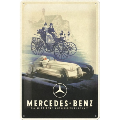 Mercedes-Benz  Silver Arrow Blechschild  geprägt 20 x 30 cm