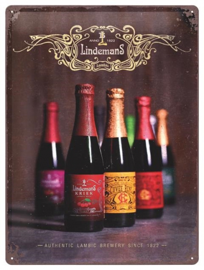 Lindemans Lambic beers Tin Sign embossed 40 x 30 cm
