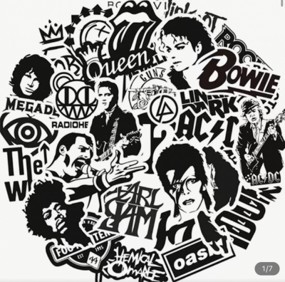 Musikband-Aufkleber (Set)