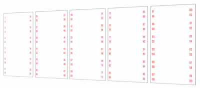 AMI E, F, G bis zu 120 Auswahlen Titel-Aufkleber