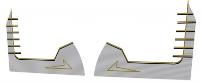 Wurlitzer 2200 / 2204 Seitenscheiben Aufkleber.