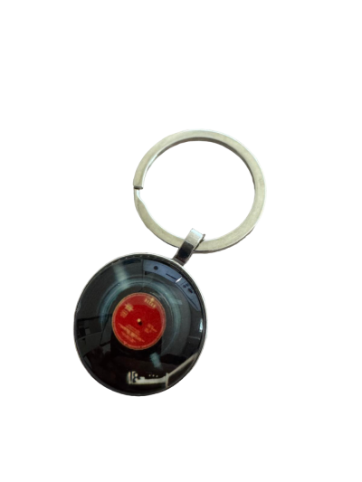 Vinyl plate keychain