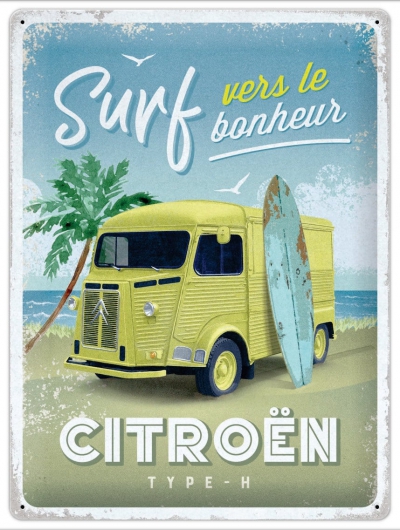 Citroen Type H - surf Metalen bord (3D) 30 x 40 cm