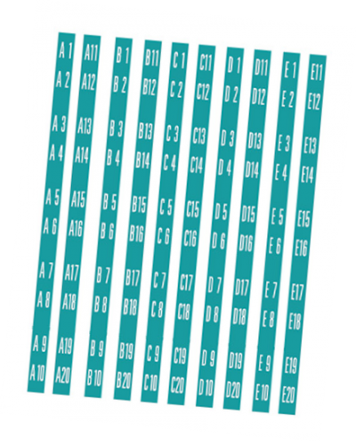 Ami Lyric manual titel Strip letter en nummer stickers op zelfklevend vinyl.