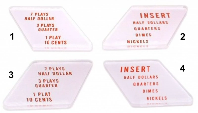 Wurlitzer 2400, 2500 en Lyric instruction inserts