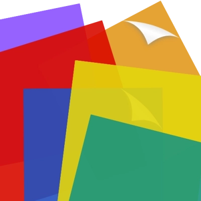 Kleurenfolie transparant 24 x 24 cm