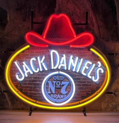 Jack Daniels Neon met achterbord