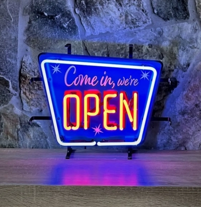 Come in we're Open Neon