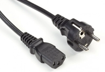 Netsnoer met aangegoten stekker en apparaatstekker 180 cm