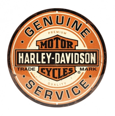 Harley-Davidson Rond metalen bord (3D) 35 cm diameter
