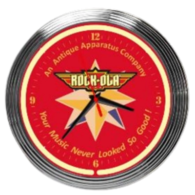 Rock-ola neon klok