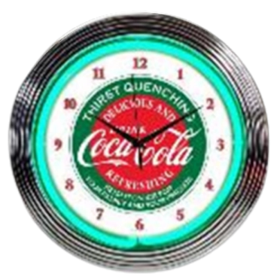 Coca Cola evergreen Neonuhr