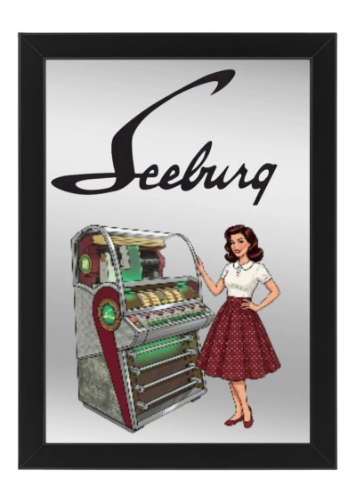 Seeburg V200 spiegel  22 x 32 cm